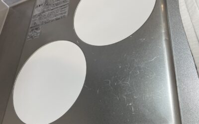 IHコンロの傷消しコーティング施工前と施工後の比較写真