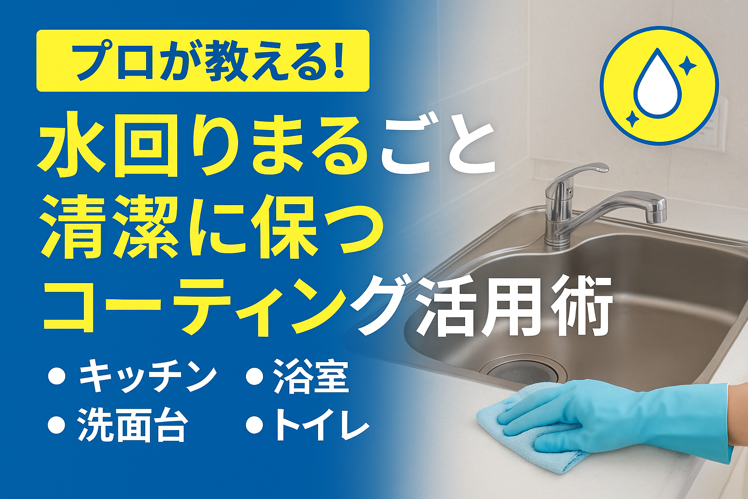 練馬のシンク修繕・研磨コーティング｜水垢/黄ばみ/シミ対策【グラシオン練馬店】