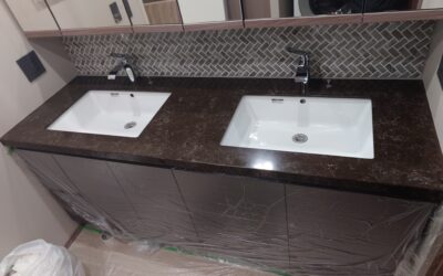 コーティングの力でもうくすまない洗面台へ