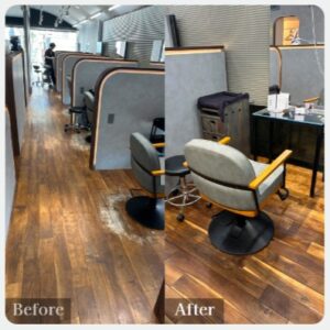 美容室の床、こんな悩みありませんか？傷と水に強いセラミックコーティングという選択