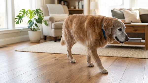 フローリングの滑り対策で変わるペットの健康環境