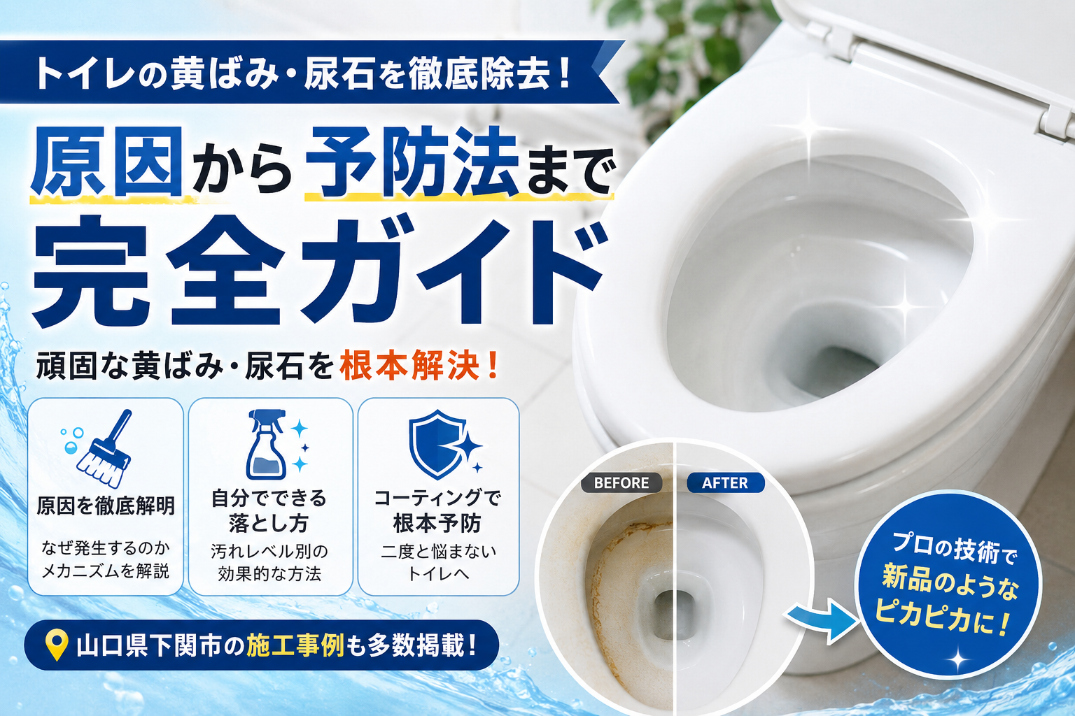 トイレの黄ばみ・尿石を徹底除去!原因から予防法まで完全ガイド